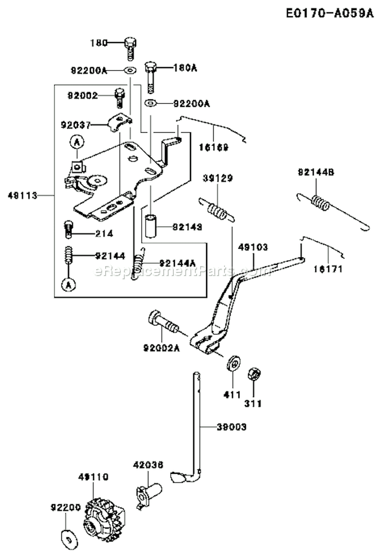 Page C Diagram and Parts List for FD620D BS08 Kawasaki Engine