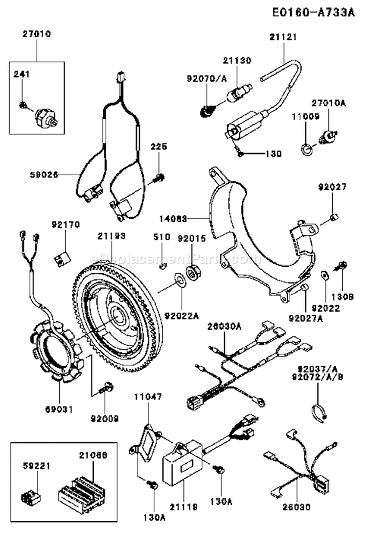 Page F Diagram and Parts List for FD620D BS21 Kawasaki Engine