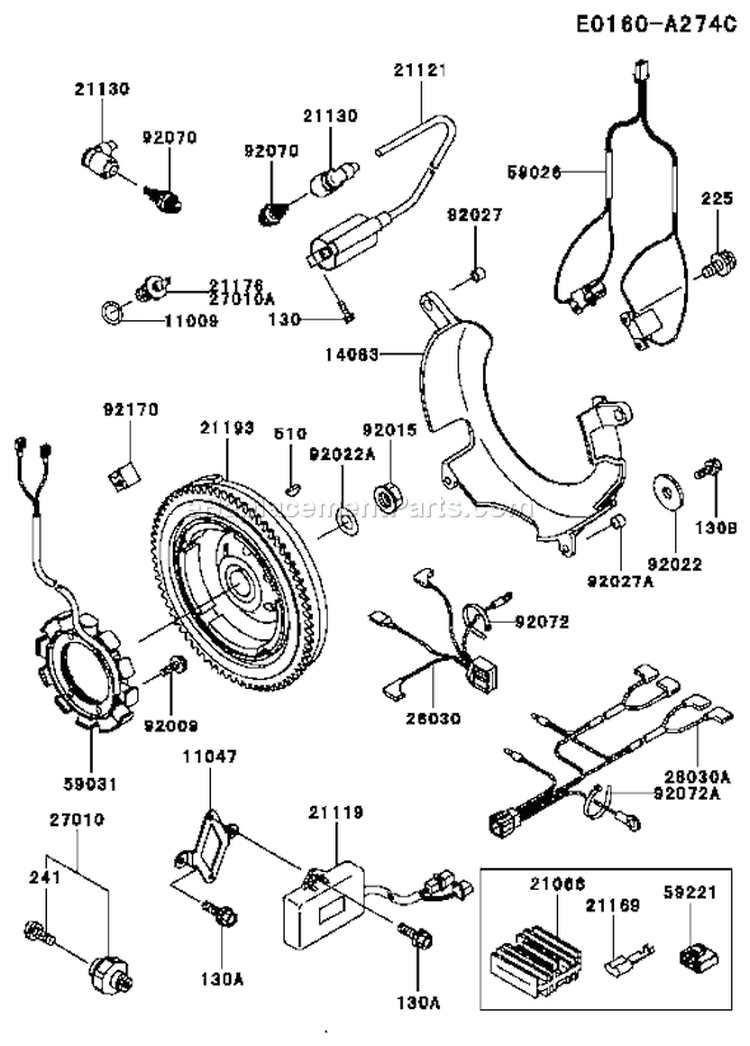 Page F Diagram and Parts List for FD620D DS12 Kawasaki Engine