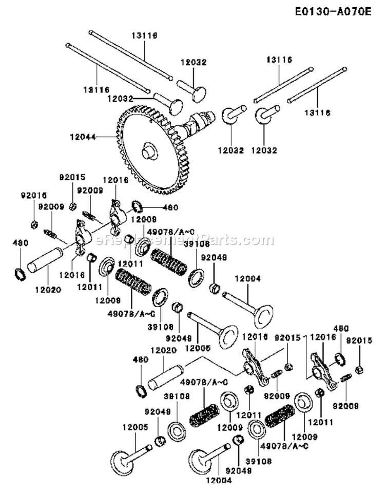 Page L Diagram and Parts List for FD620D DS20 Kawasaki Engine