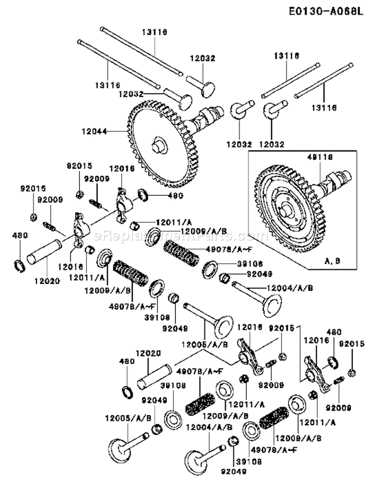 Page L Diagram and Parts List for FD620D AS03 Kawasaki Engine