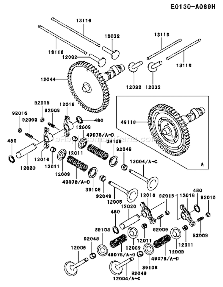 Page L Diagram and Parts List for FD620D CS13 Kawasaki Engine