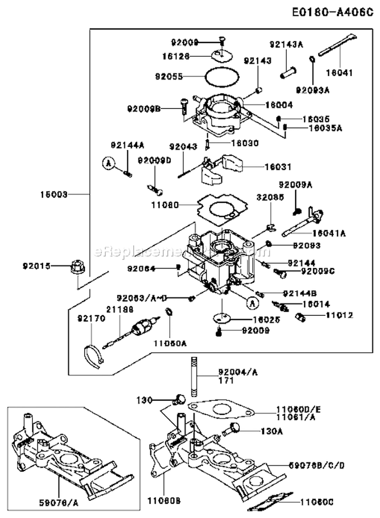 Page B Diagram and Parts List for FD620D CS13 Kawasaki Engine