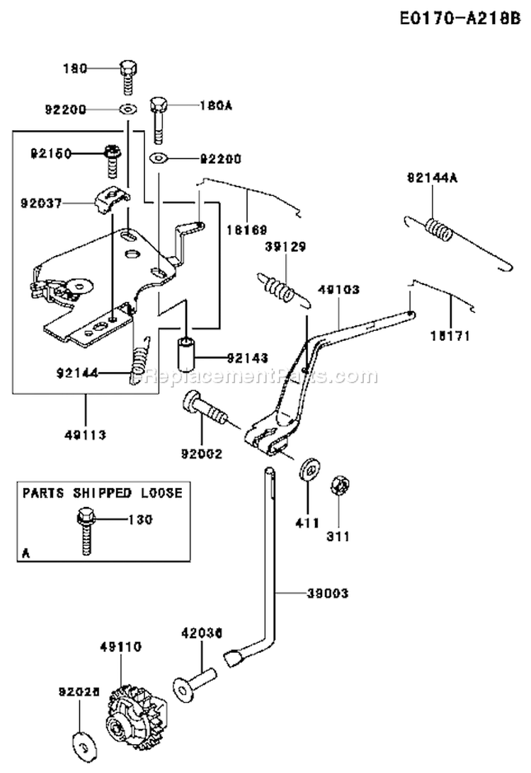 Page C Diagram and Parts List for FD620D CS17 Kawasaki Engine