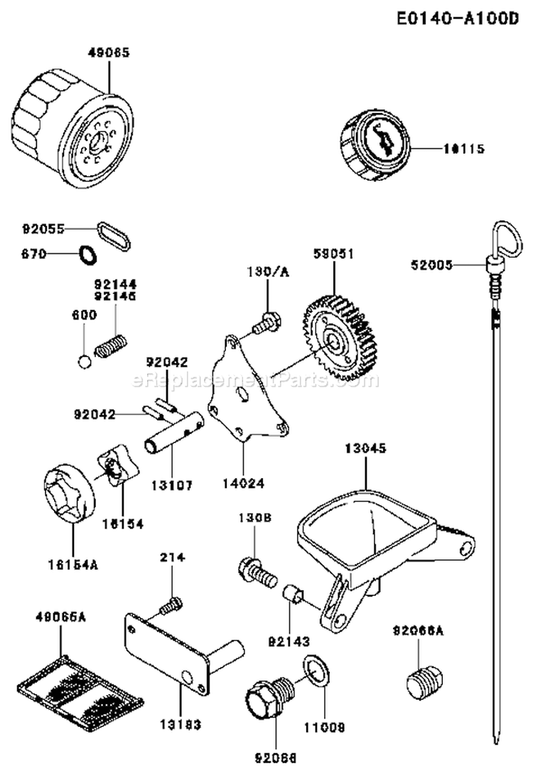 Page H Diagram and Parts List for FD620D CS17 Kawasaki Engine