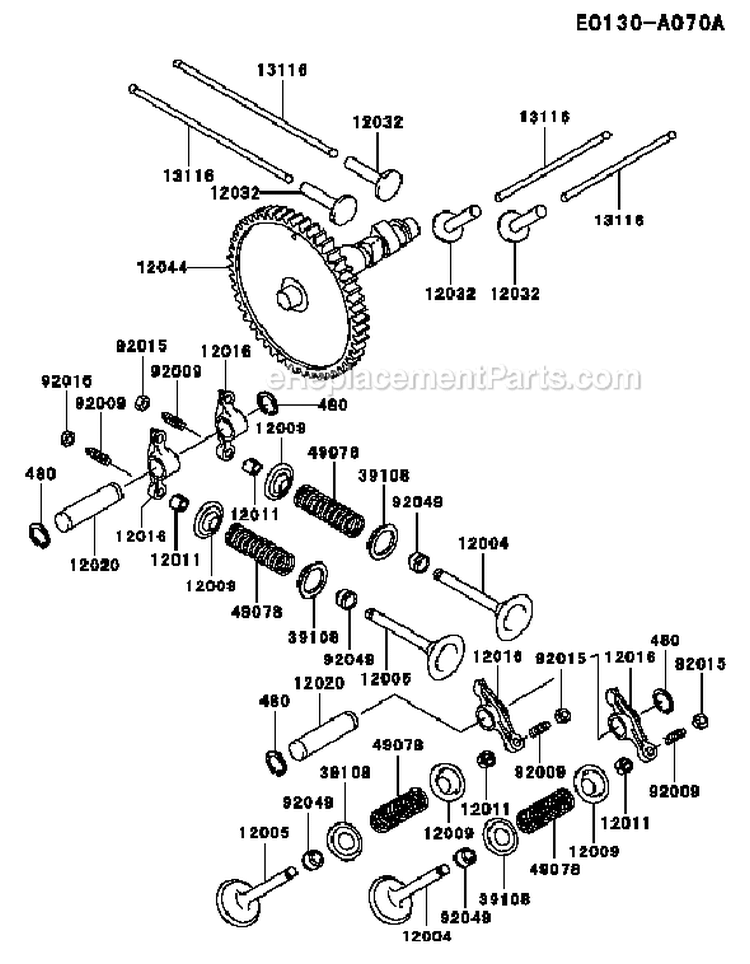 Page L Diagram and Parts List for FD620D FS13 Kawasaki Engine