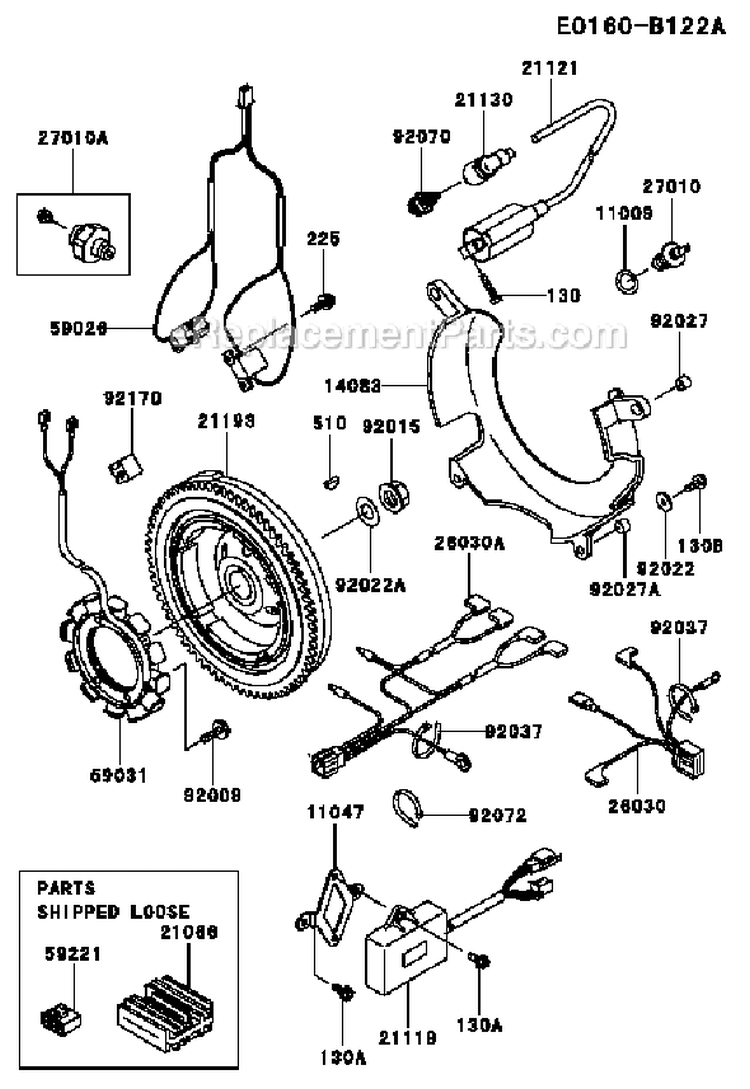 Page F Diagram and Parts List for FD620D FS13 Kawasaki Engine