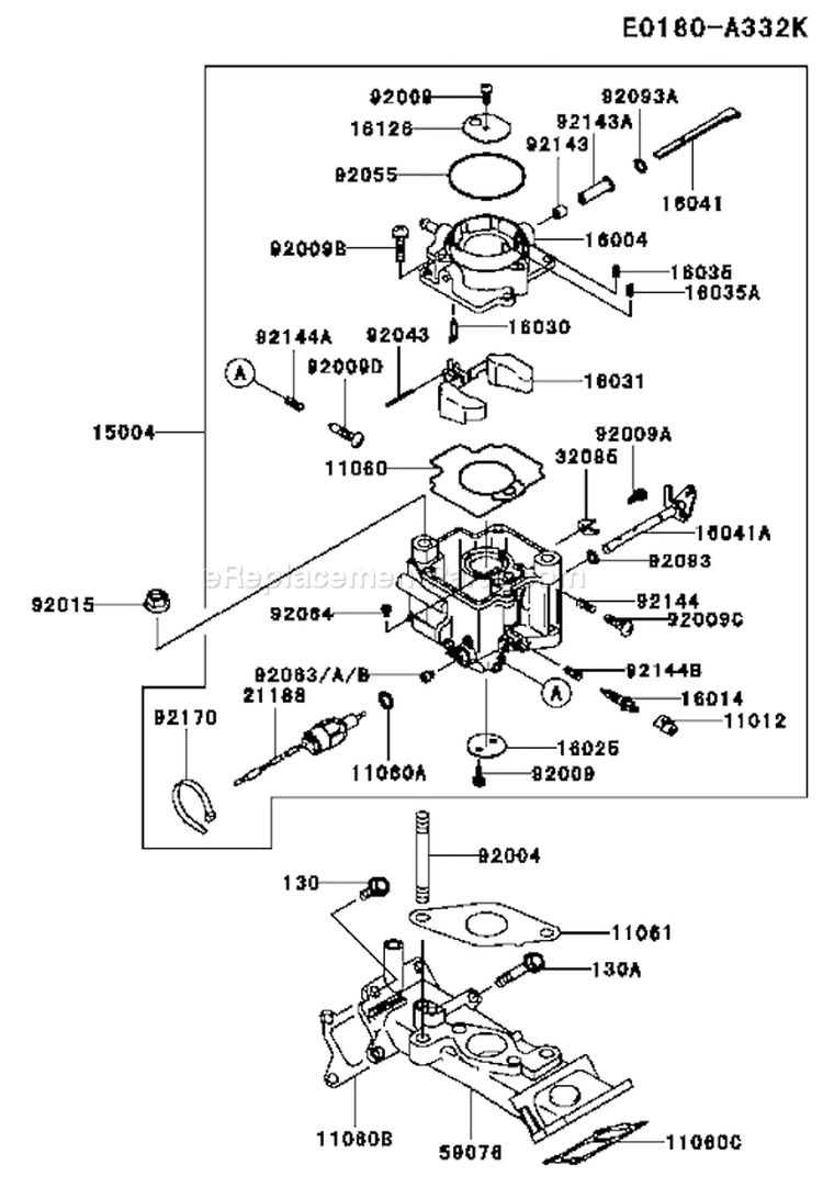 Page B Diagram and Parts List for FD620D FS17 Kawasaki Engine