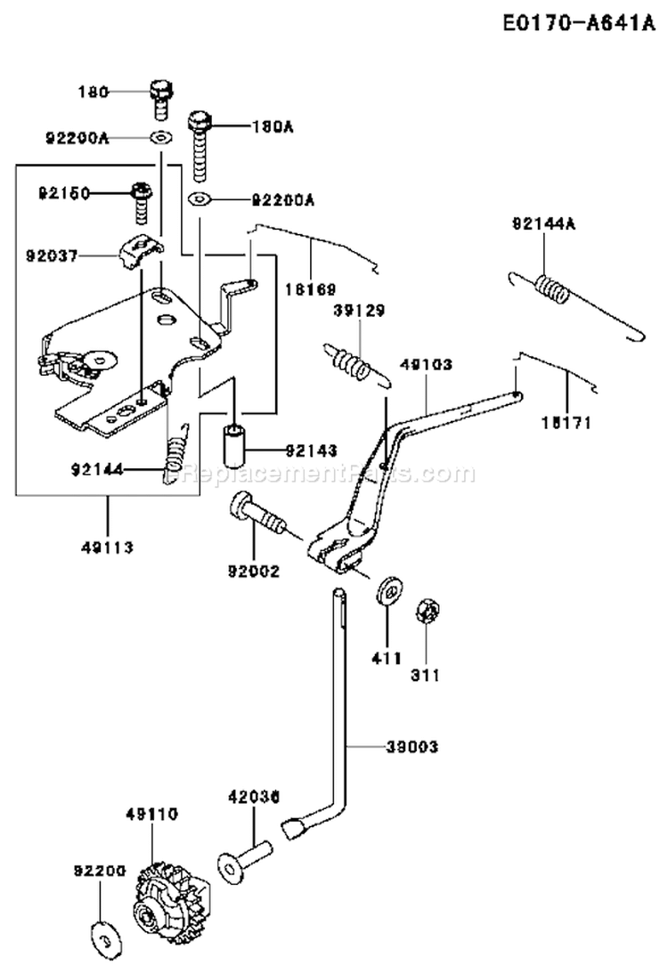 Page C Diagram and Parts List for FD620D FS17 Kawasaki Engine