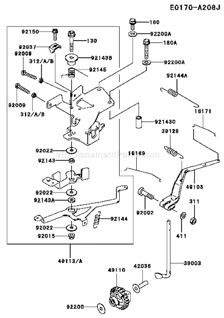 Page C Diagram and Parts List for FD620D FS19 Kawasaki Engine