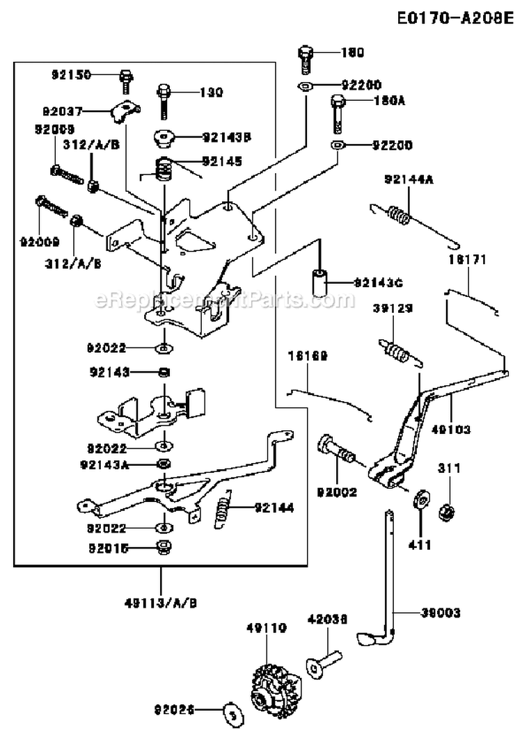 Page C Diagram and Parts List for FD620D GS12 Kawasaki Engine