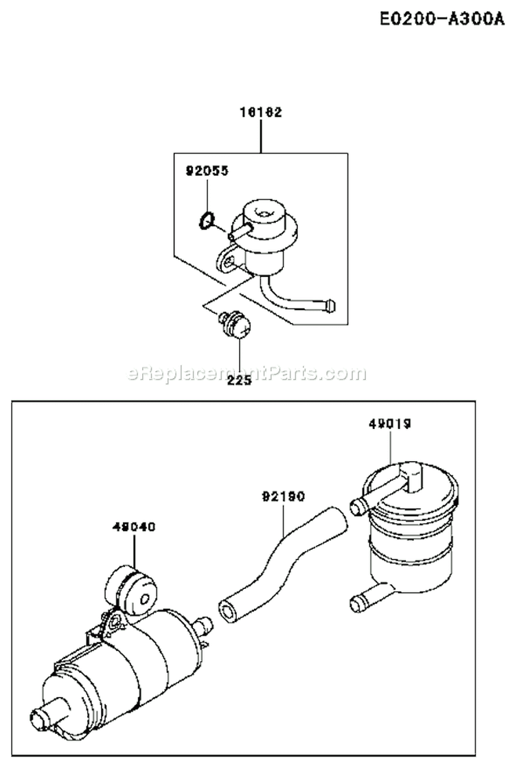Page F Diagram and Parts List for FD661D AS06 Kawasaki Engine