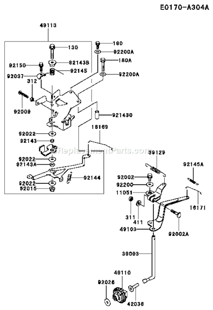 Page C Diagram and Parts List for FD661D AS07 Kawasaki Engine