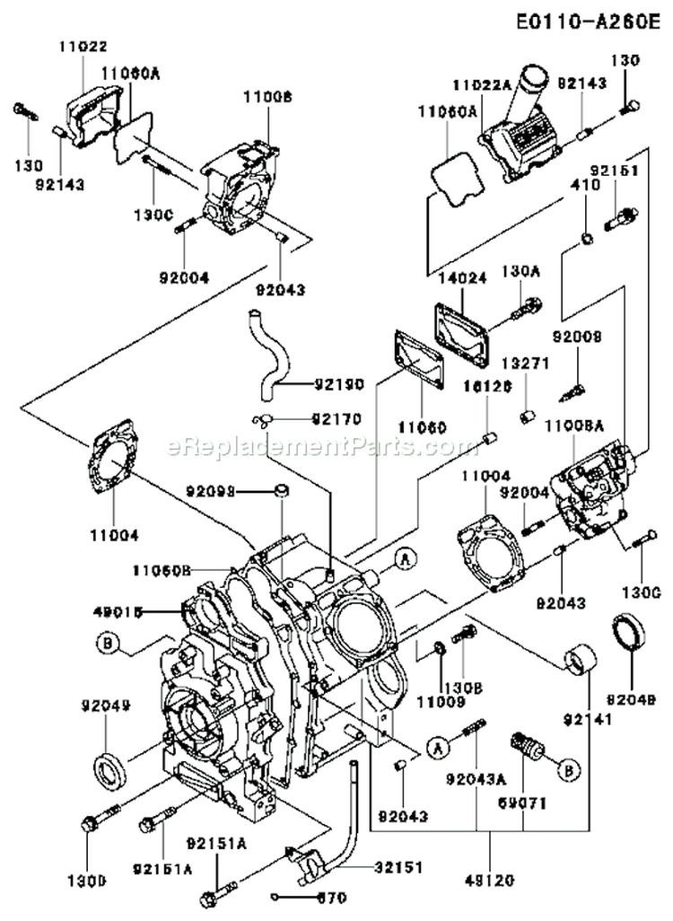 Page D Diagram and Parts List for FD661D AS06 Kawasaki Engine