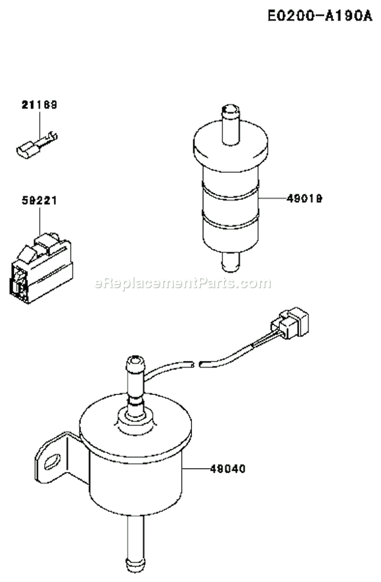 Page G Diagram and Parts List for FD620D BS15 Kawasaki Engine