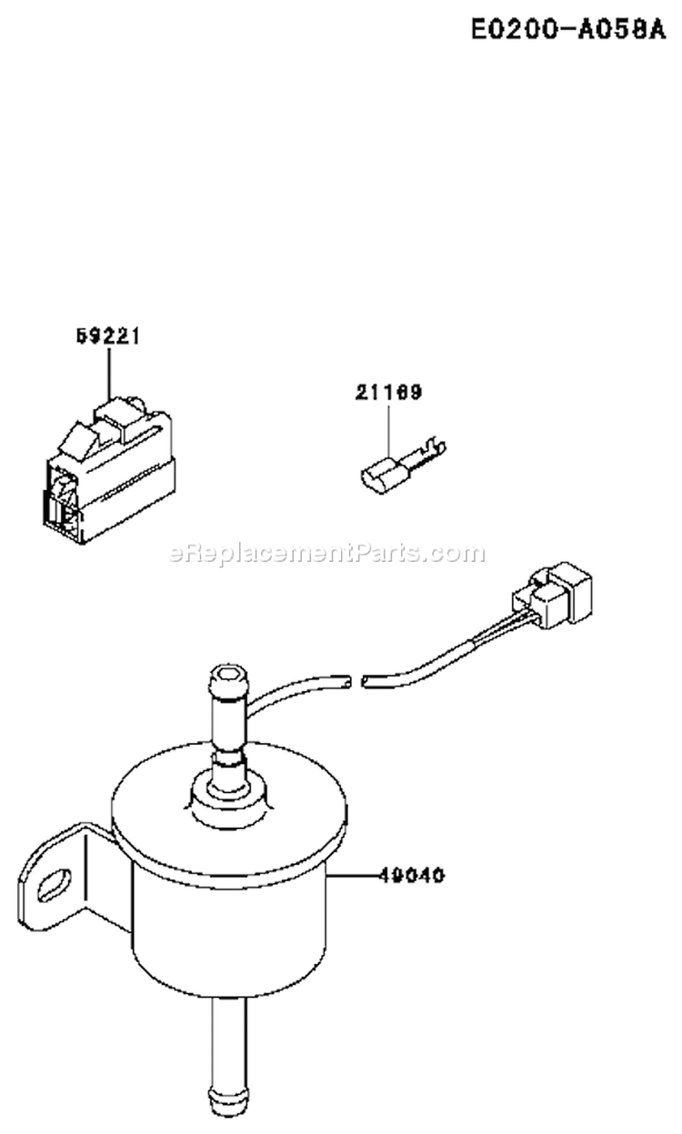Page G Diagram and Parts List for FD620D AS14 Kawasaki Engine