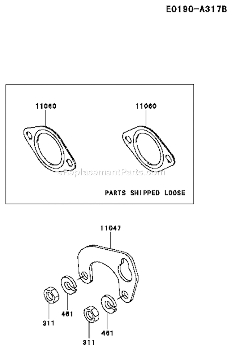 Page A Diagram and Parts List for FD661D CS03 Kawasaki Engine