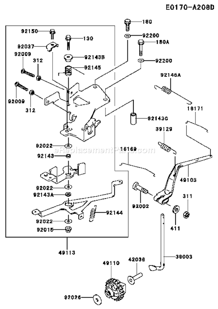 Page C Diagram and Parts List for FD661D CS03 Kawasaki Engine