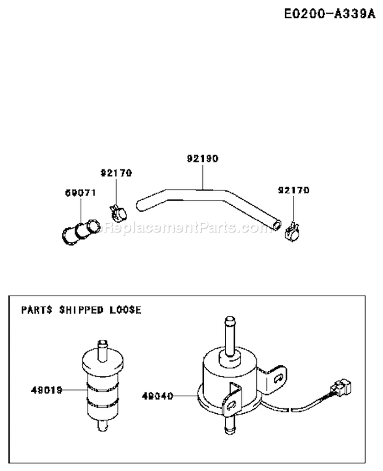 Page G Diagram and Parts List for FD671D AS04 Kawasaki Engine