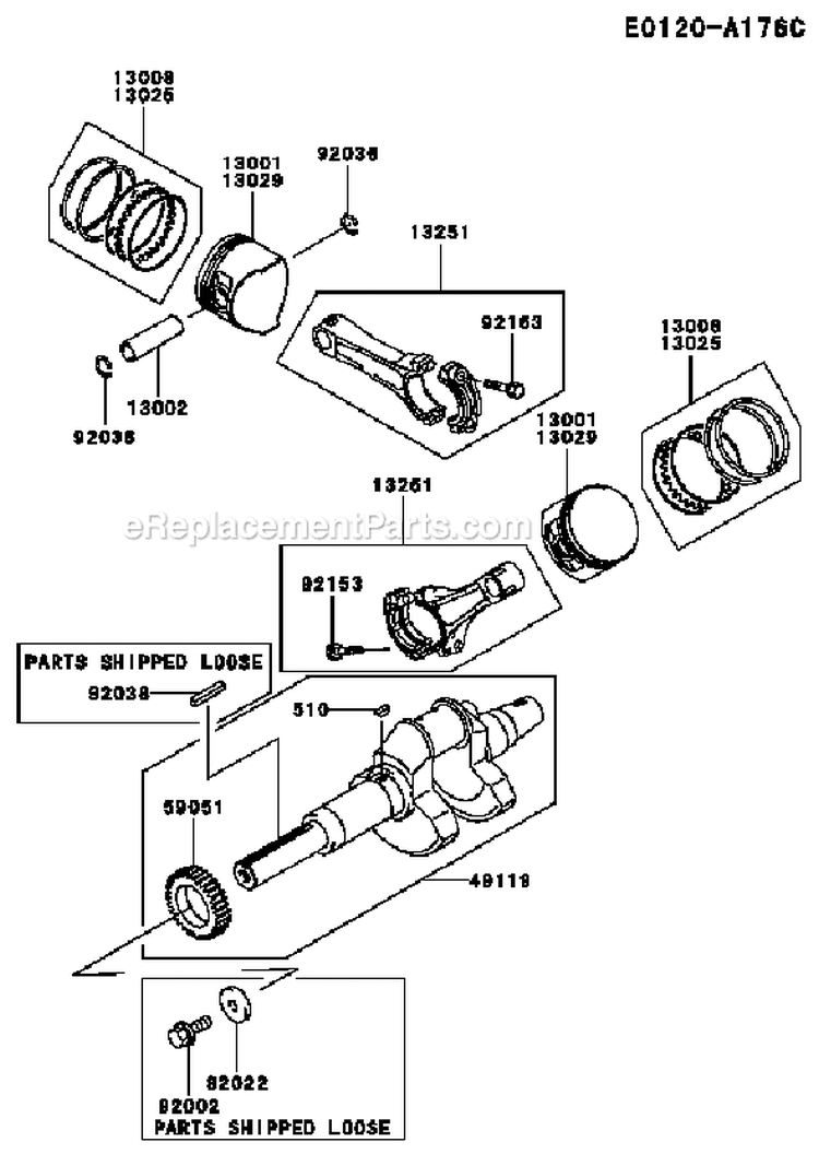 Page J Diagram and Parts List for FD711D BS00 Kawasaki Engine
