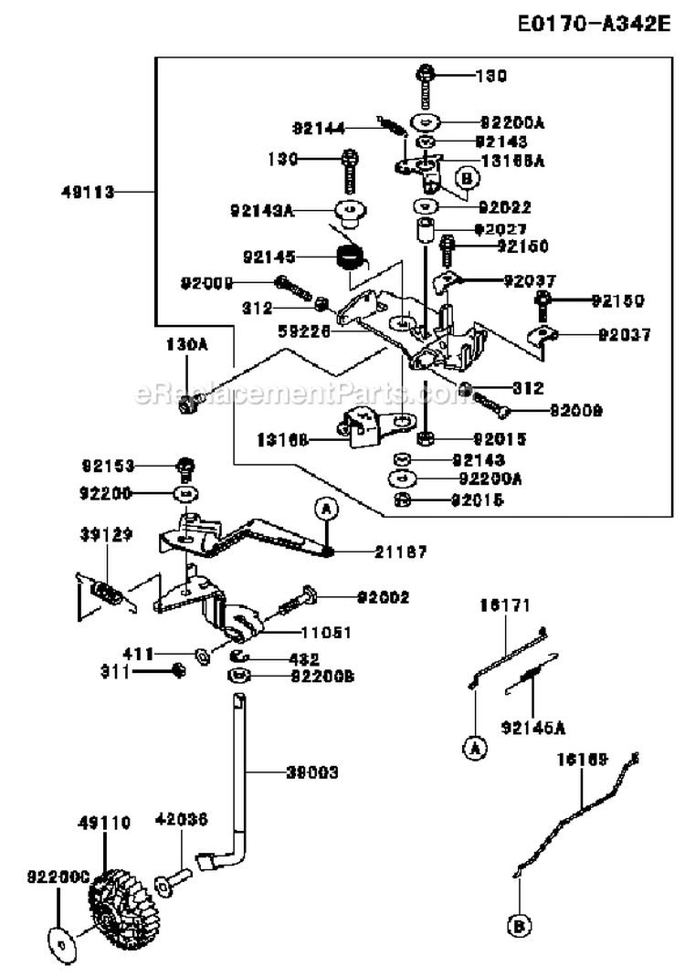 Page C Diagram and Parts List for FD711D BS00 Kawasaki Engine