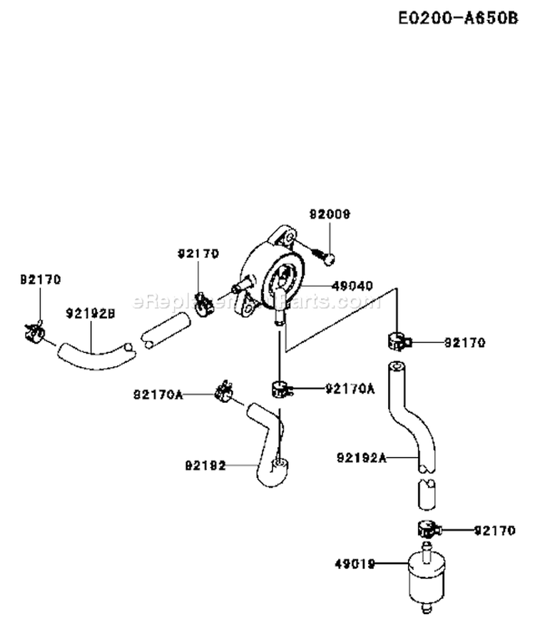 Page G Diagram and Parts List for FD731V AS08 Kawasaki Engine