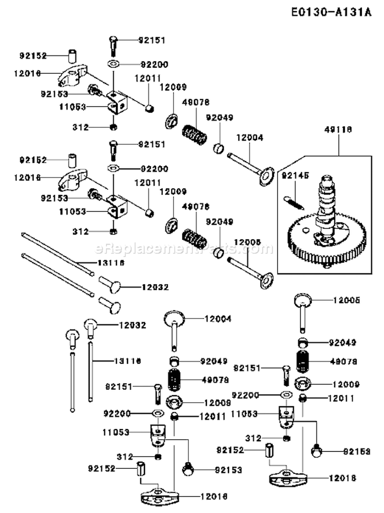 Page L Diagram and Parts List for FD731V CS05 Kawasaki Engine