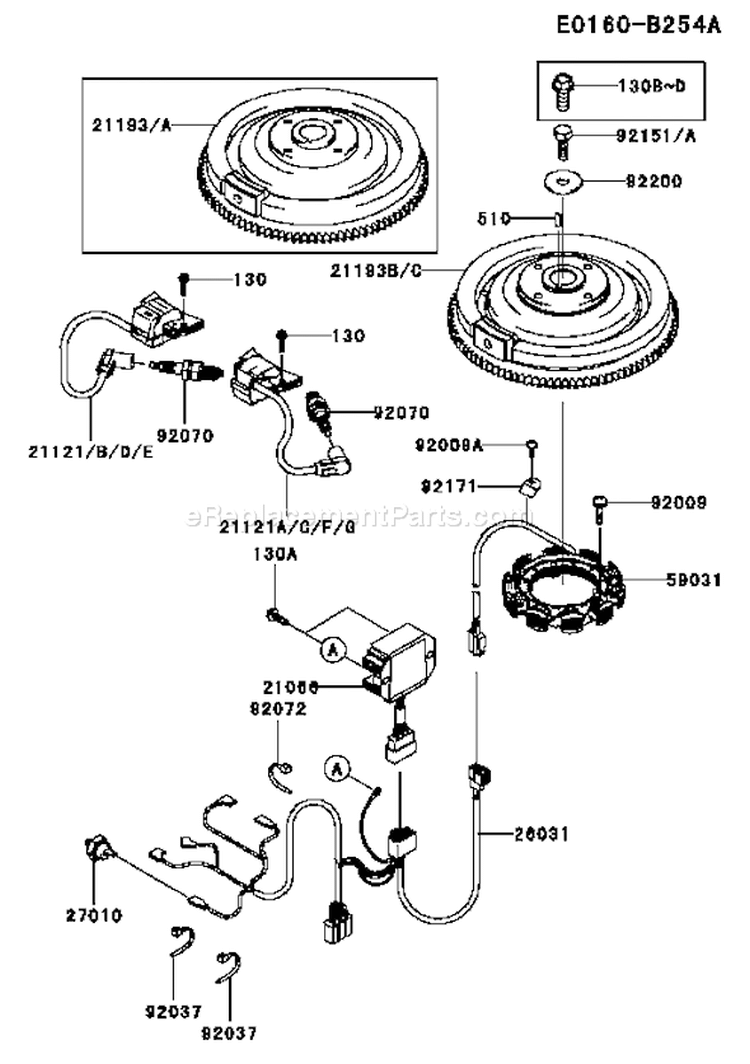Page F Diagram and Parts List for FD731V CS05 Kawasaki Engine