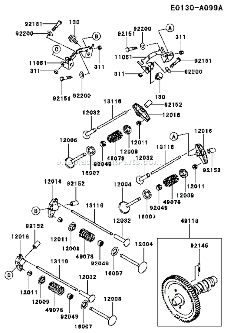 Page L Diagram and Parts List for FD671D AS00 Kawasaki Engine