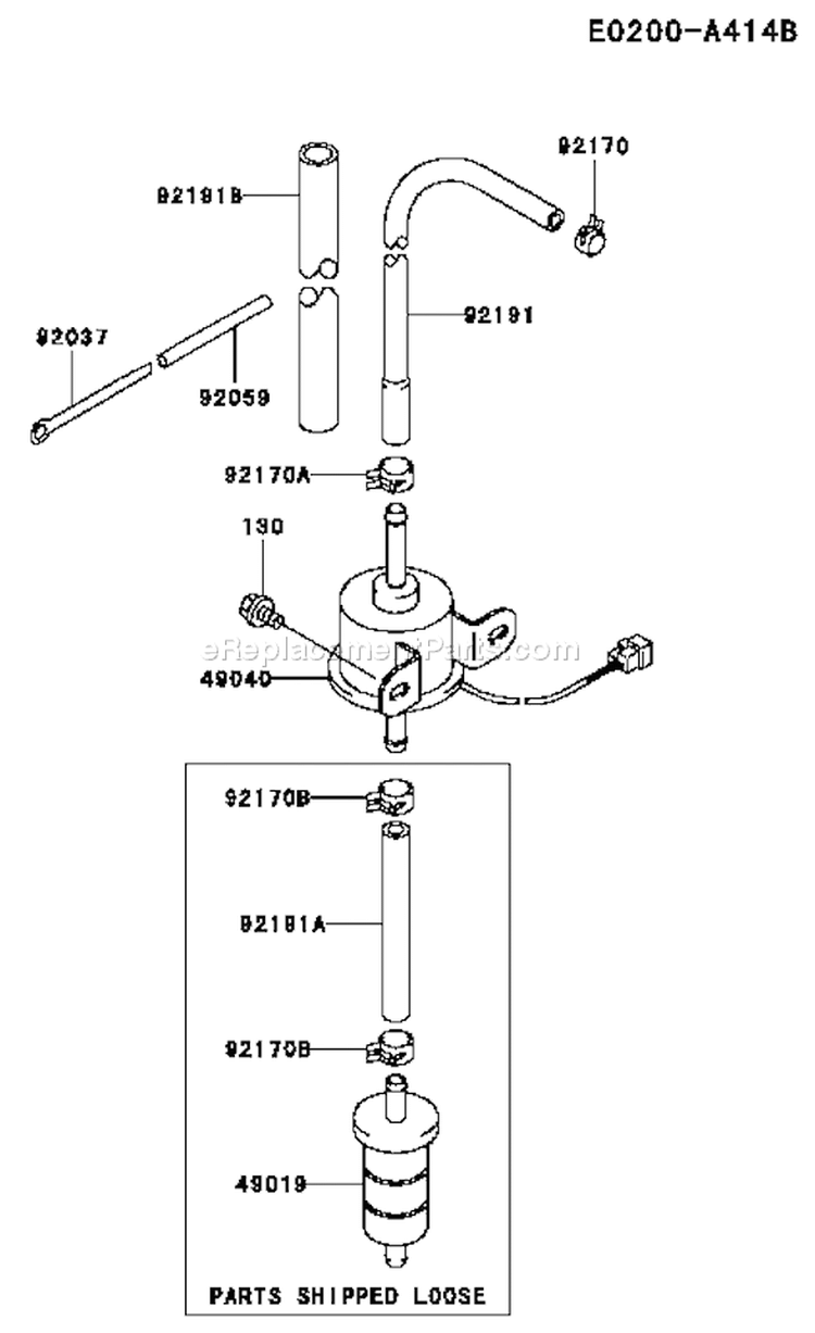 Page G Diagram and Parts List for FD750D AS11 Kawasaki Engine