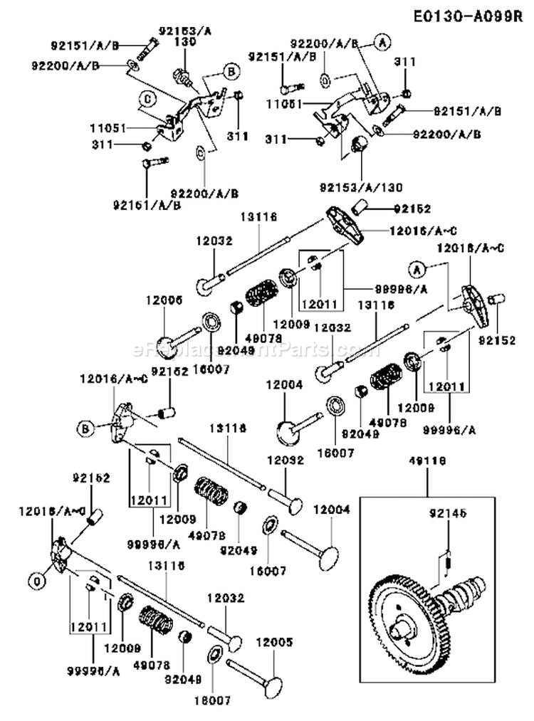 Page L Diagram and Parts List for FD750D AS02 Kawasaki Engine