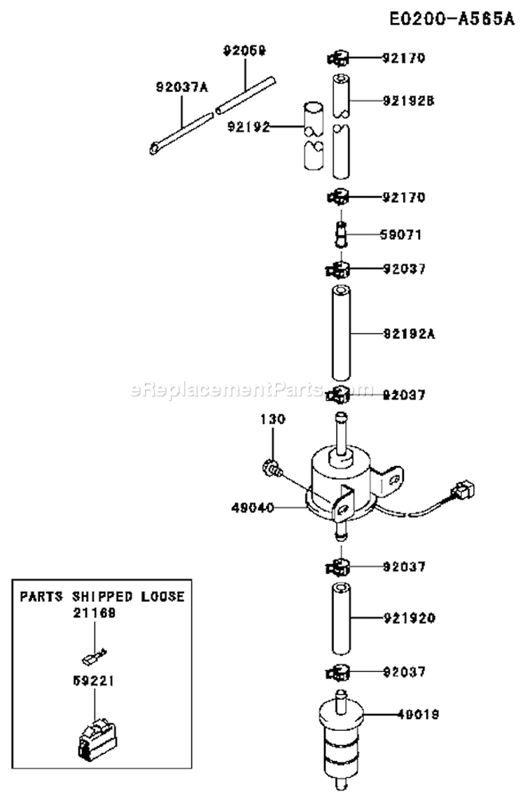 Page G Diagram and Parts List for FD750D CS02 Kawasaki Engine