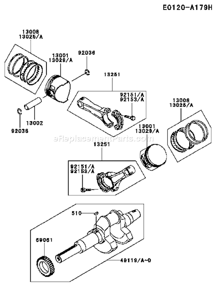 Page I Diagram and Parts List for FD750D ES03 Kawasaki Engine