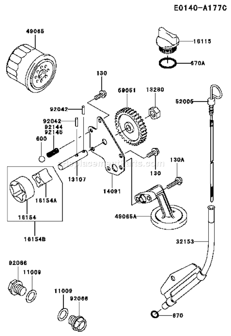 Page H Diagram and Parts List for FD791D AS01 Kawasaki Engine