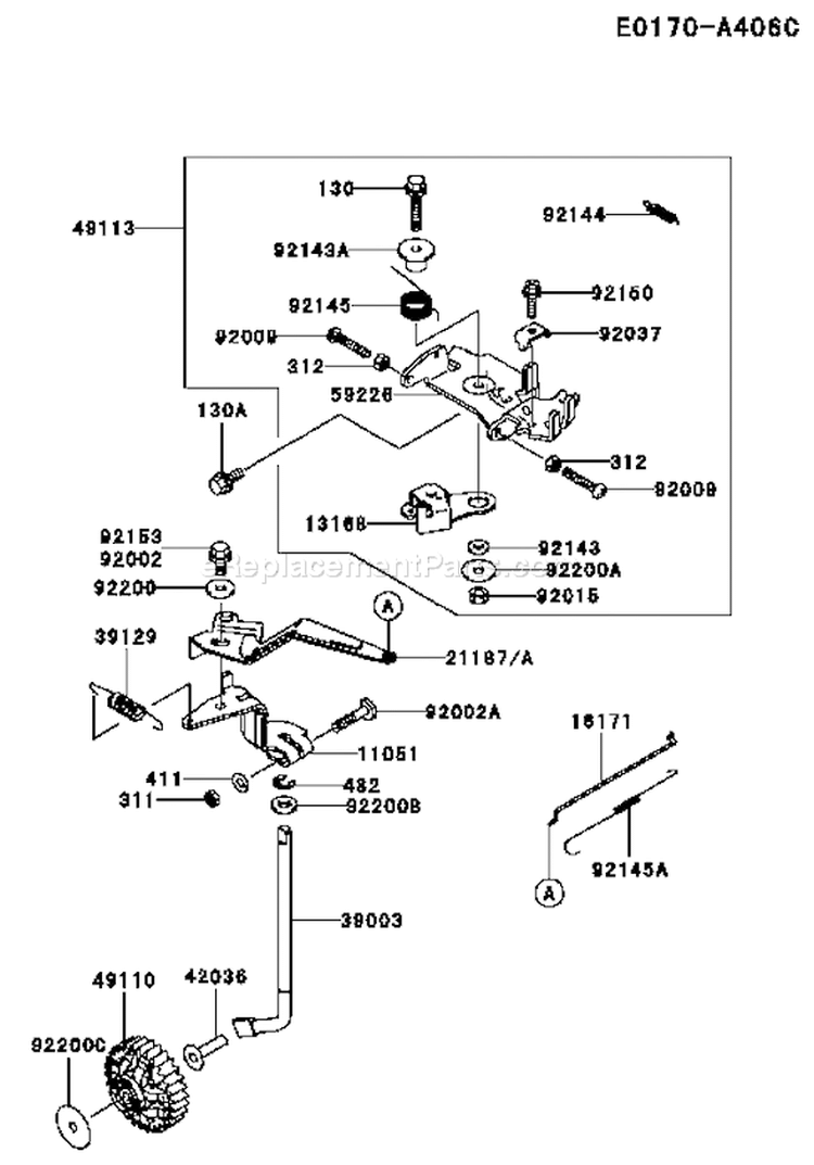 Page B Diagram and Parts List for FD791D AS01 Kawasaki Engine