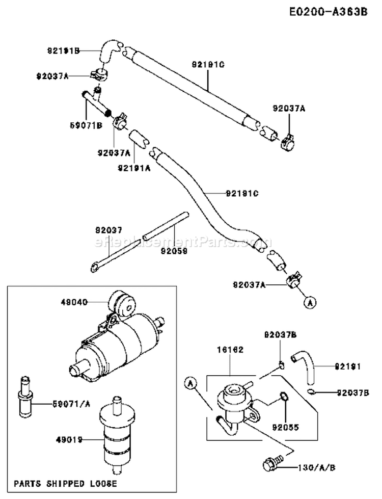 Page F Diagram and Parts List for FD791D BS00 Kawasaki Engine