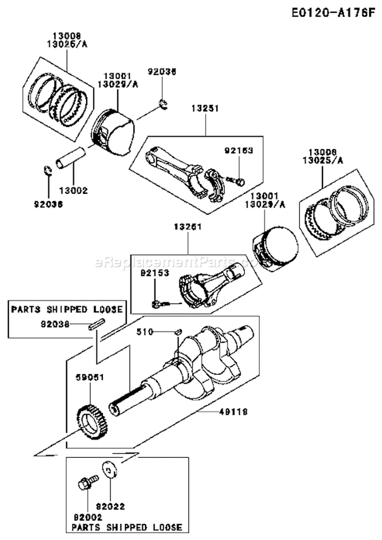 Page H Diagram and Parts List for FD791D BS00 Kawasaki Engine