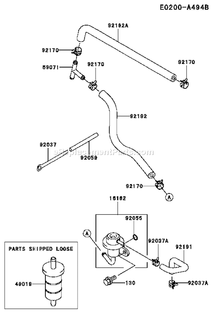 Page F Diagram and Parts List for FD791D BS06 Kawasaki Engine