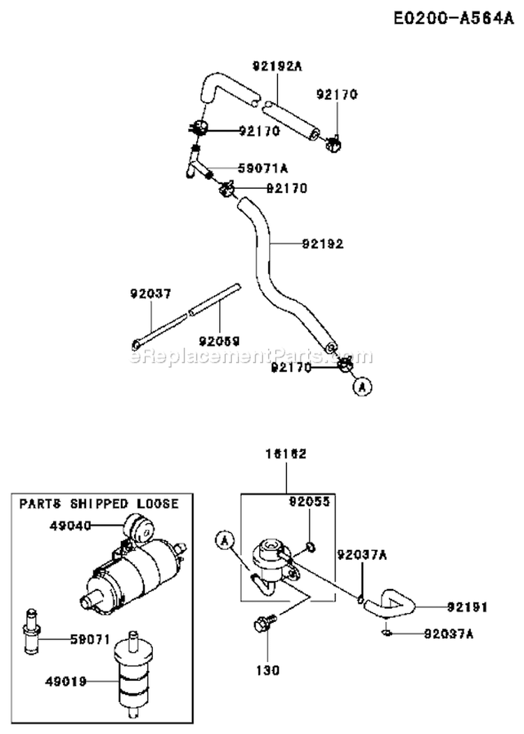 Page F Diagram and Parts List for FD791D DS01 Kawasaki Engine