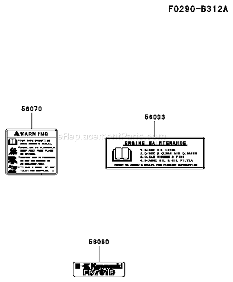 Page G Diagram and Parts List for FD791D DS01 Kawasaki Engine