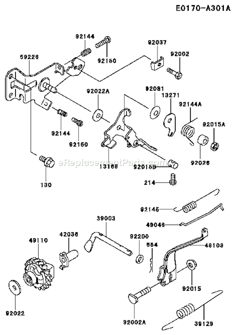 Page C Diagram and Parts List for FE120D AS05 Kawasaki Engine