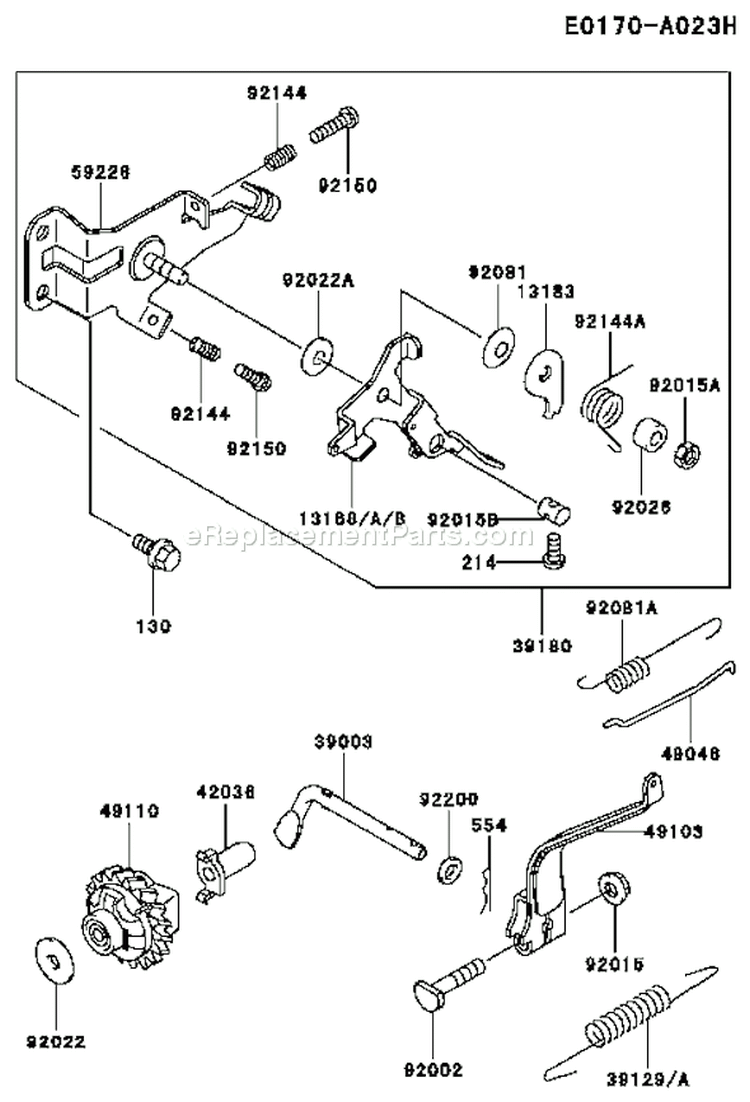 Page C Diagram and Parts List for FE120D BS00 Kawasaki Engine