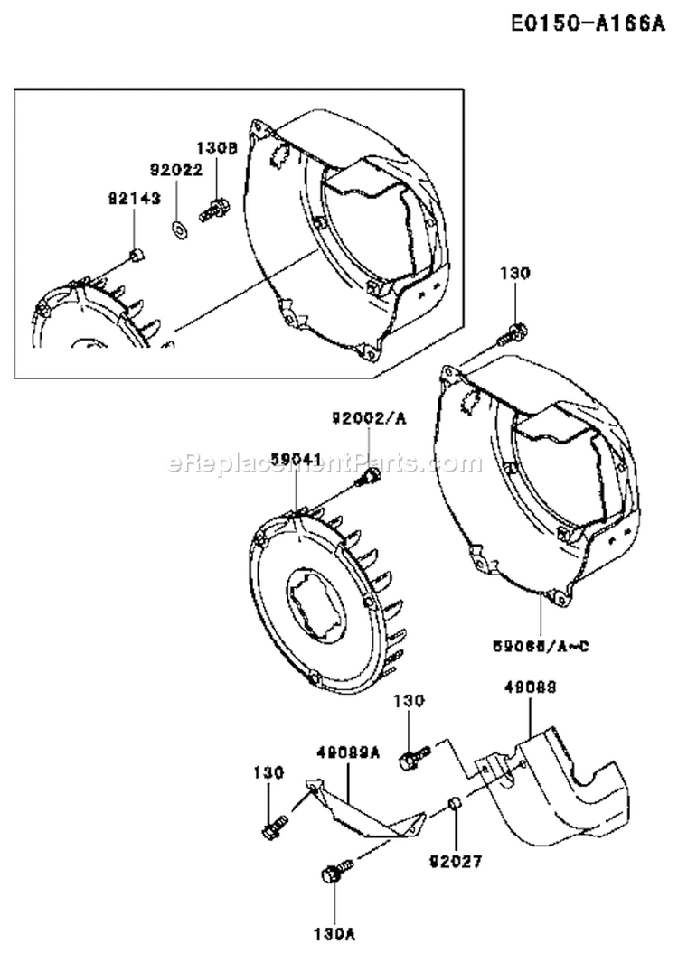 Page D Diagram and Parts List for FE120D AS02 Kawasaki Engine
