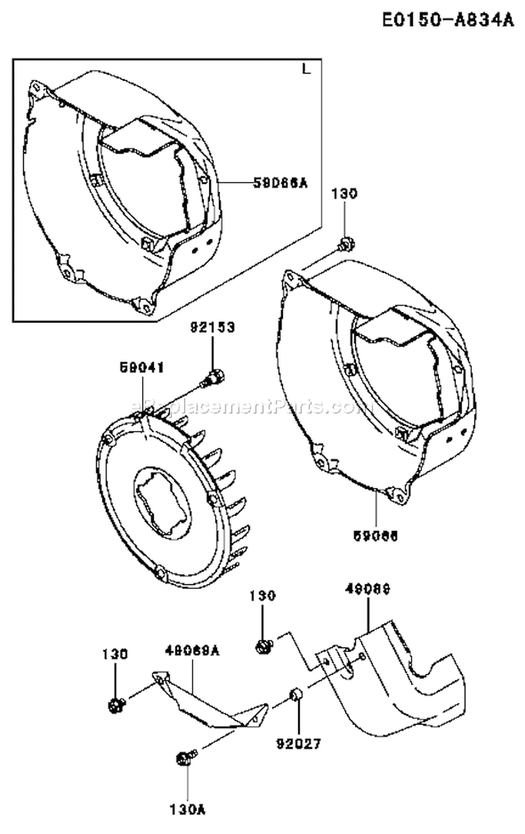 Page D Diagram and Parts List for FE120D NS02 Kawasaki Engine