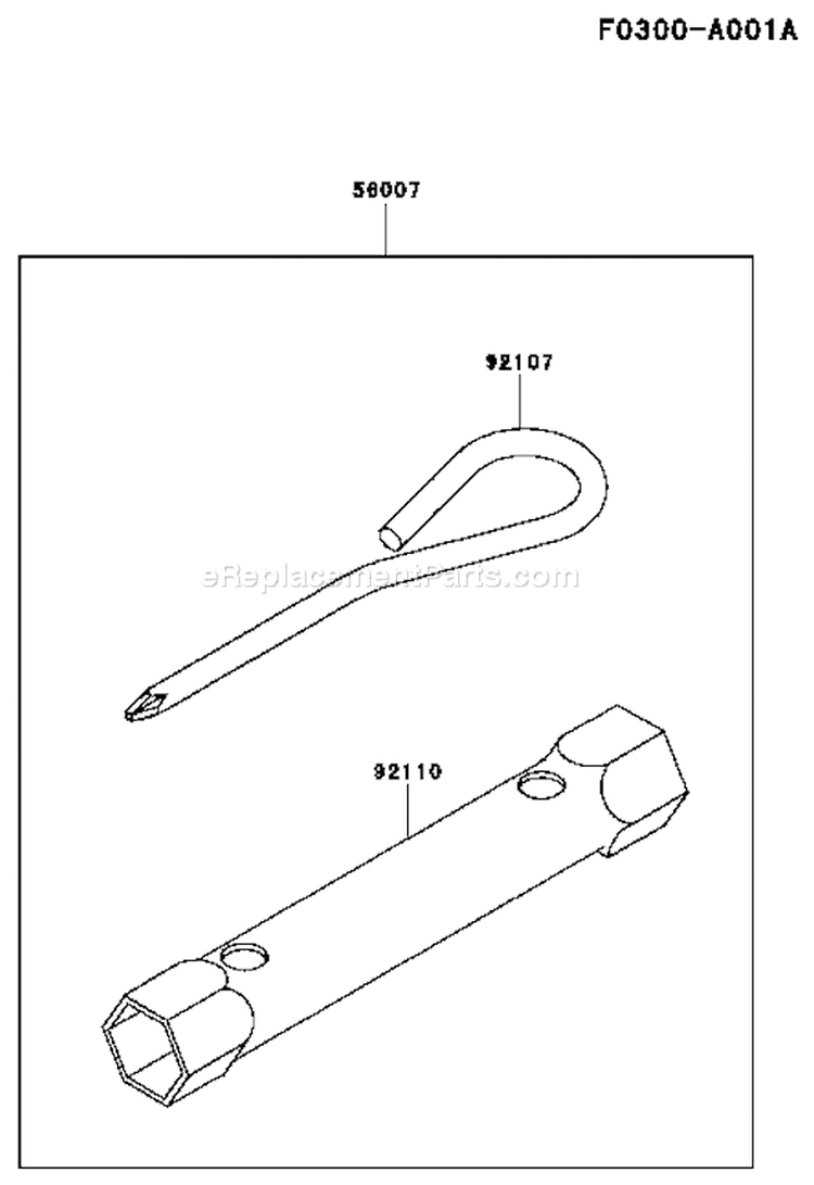 Page K Diagram and Parts List for FE120G AT50 Kawasaki Engine