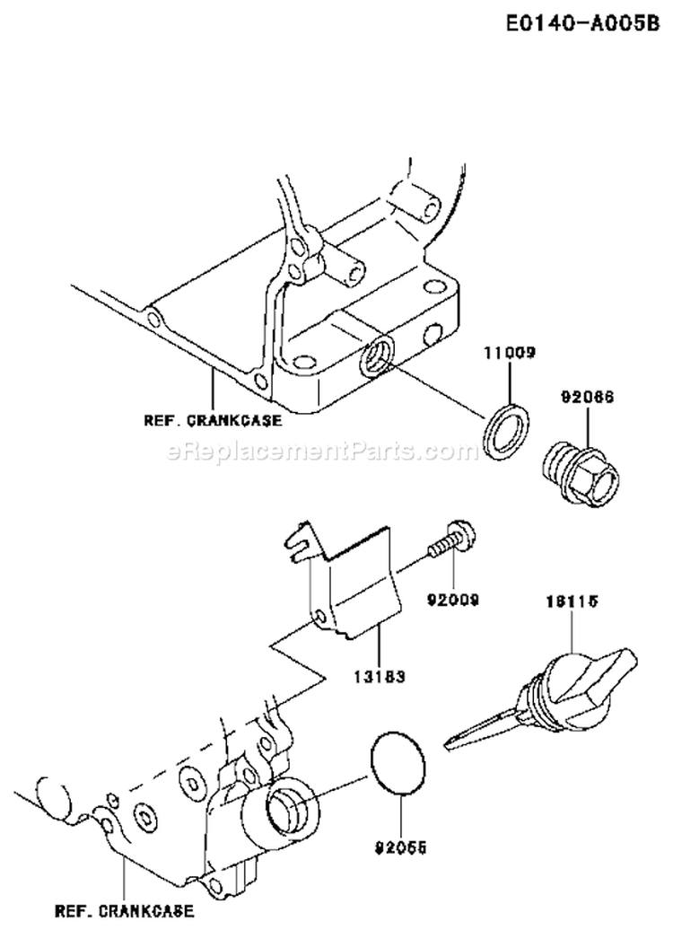Page H Diagram and Parts List for FE120G AT50 Kawasaki Engine