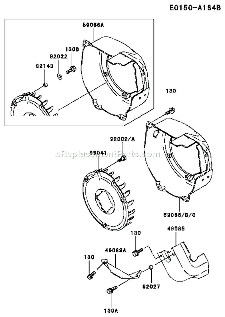 Page D Diagram and Parts List for FE120G CS00 Kawasaki Engine