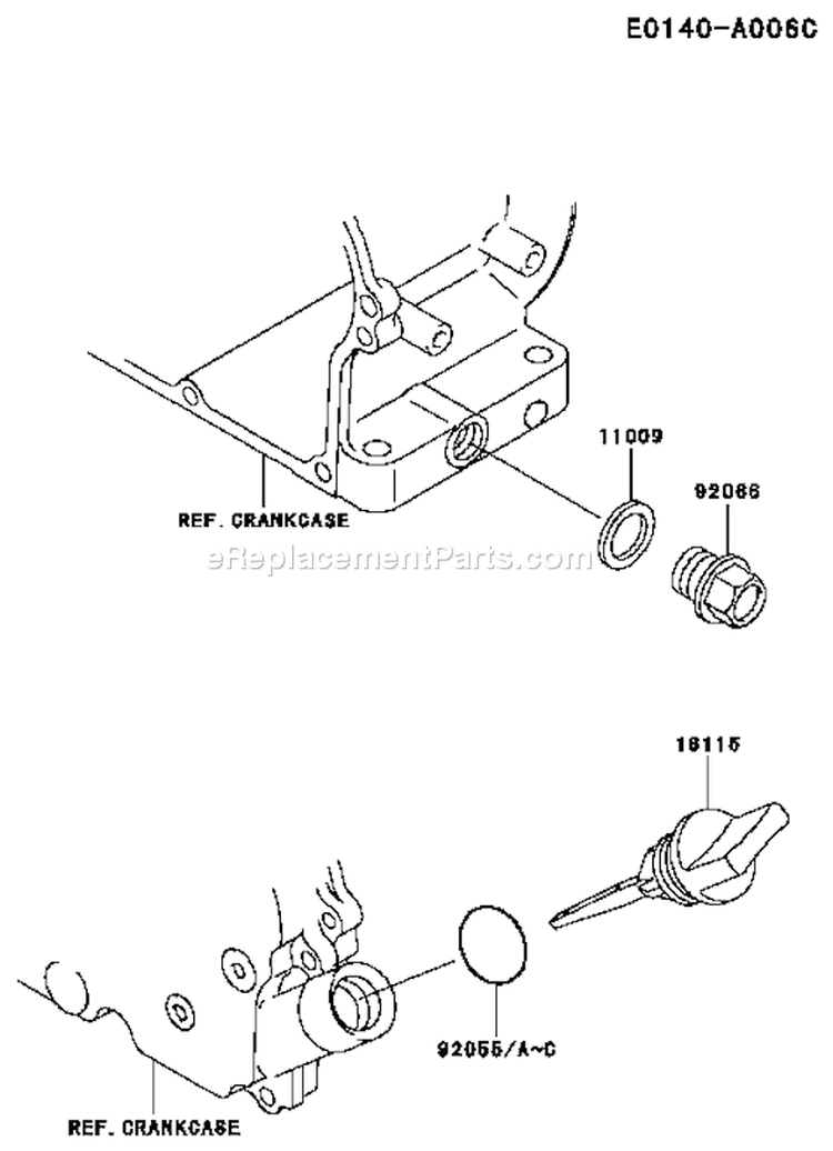 Page J Diagram and Parts List for FE120D AS02 Kawasaki Engine