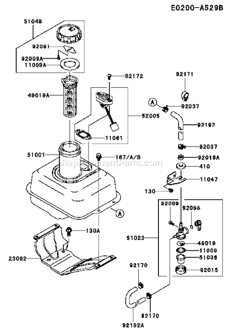 Page G Diagram and Parts List for FE120G LS00 Kawasaki Engine