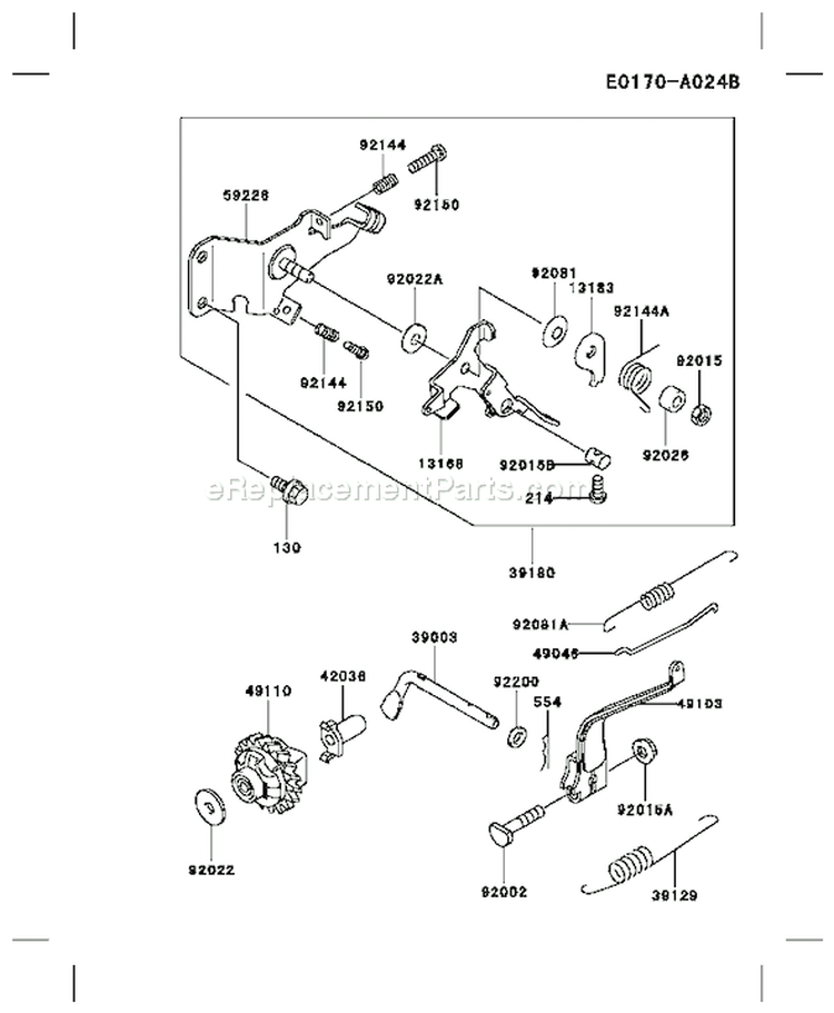 Page C Diagram and Parts List for FE170D AS02 Kawasaki Engine